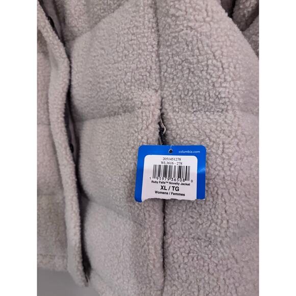 Womens XL Columbia Ruby Falls Puffer Sherpa Duck Down-Feather Filled Coat! New - Picture 3 of 5